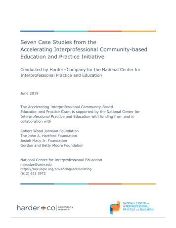 Seven Case Studies From The Accelerating Interprofessional Community .