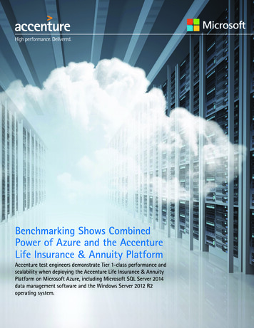 Benchmarking Shows Combined Power Of Azure And The Accenture Life .