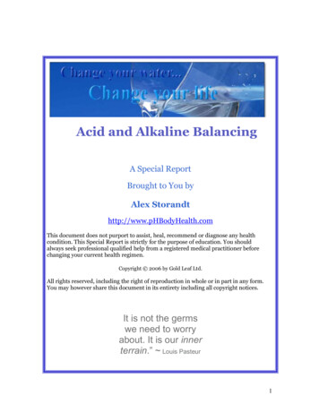Acid And Alkaline Balancing - HomeLifeGoods