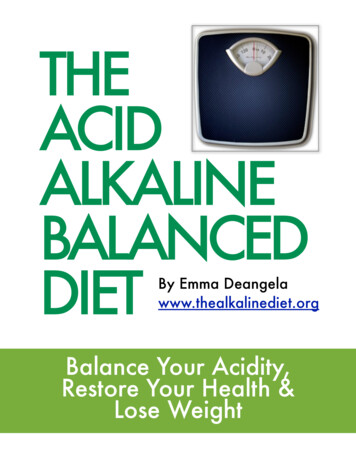 THE ACID ALKALINE BALANCED DIET