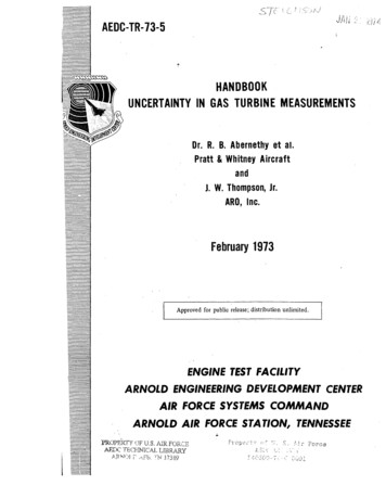 Handbook, Uncertainty In Gas Turbine Measurements.