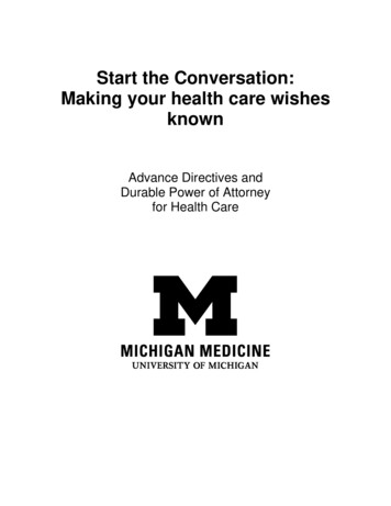 Start The Conversation: Making Your Health Care Wishes Known