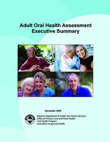 Adult Oral Health Assessment Executive Summary - Missouri