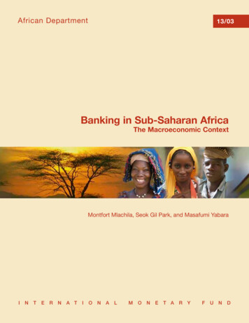 Banking In Sub-Saharan Africa