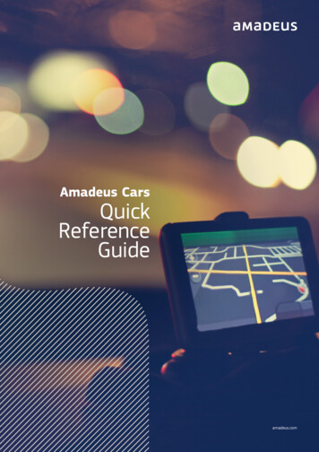 Quick Reference Guide - Amadeus