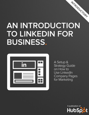 AN INTRODUCTION TO LINKEDIN FOR BUSINESS. - HubSpot