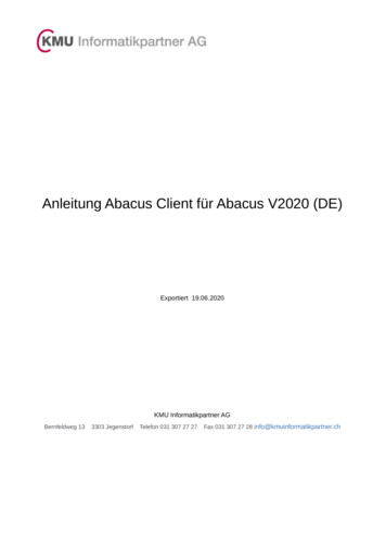 Anleitung Abacus Client Für Abacus V2020 (DE)