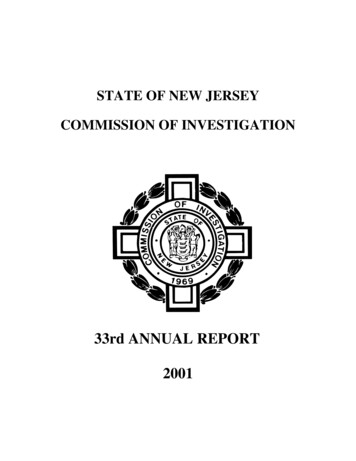 33rd ANNUAL REPORT 2001 - State