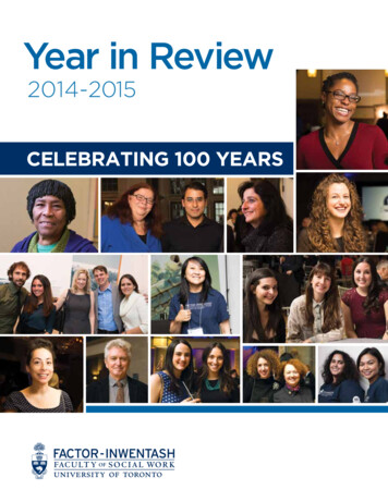 Year In Review - University Of Toronto