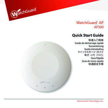WatchGuard AP300 Quick Start Guide
