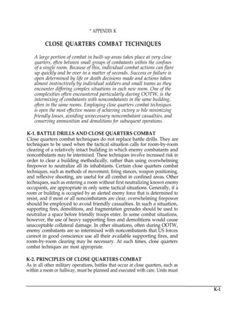 CLOSE QUARTERS COMBAT TECHNIQUES - GlobalSecurity 