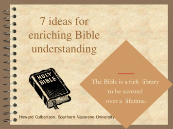 7 Ideas For Enriching Bible Understanding