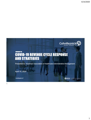 Covid-19 Revenue Cycle Response And Strategies