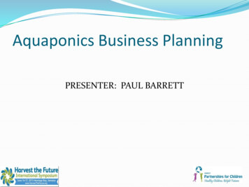 Aquaponics Business Planning - Harvest The Future