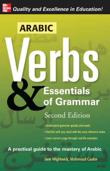 Arabic Verbs And Essentials Of Grammar 2nd Ed