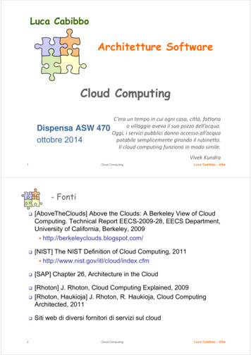 Cloud Computing - Roma Tre University