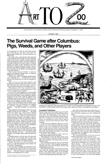 The Survival Game After Columbus: Pigs, Weeds, And Other .