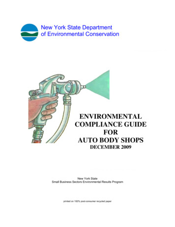 Environmental Compliance Guide For Auto Body Shops December 2009