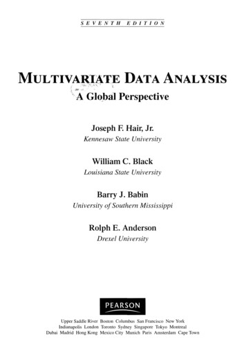 MULTIVARIATE DATA ANALYSIS - Semantic Scholar