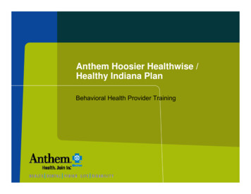 Anthem Hoosier Healthwise / Healthy Indiana Plan