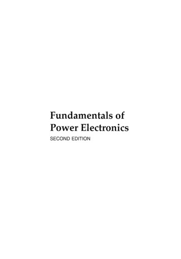 Fundamentals Of Power Electronics - Springer