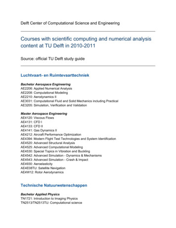 Courses With Scientific Computing And Numerical Analysis Content At TU .