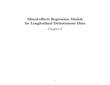 Mixed-eﬀects Regression Models For Longitudinal Dichotomous Data