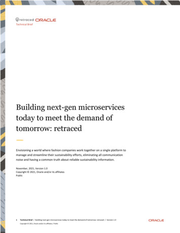 Building Next-gen Microservices Today To Meet The Demand .