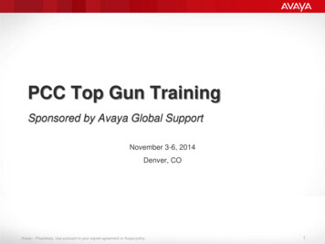 PCC Top Gun Training - Aventri
