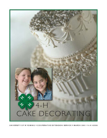 Cake Decorating Manual - University Of Wyoming