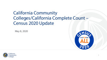 California Community Colleges Presentation - CA Census