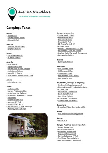 Campings Texas - Just Be Travellers