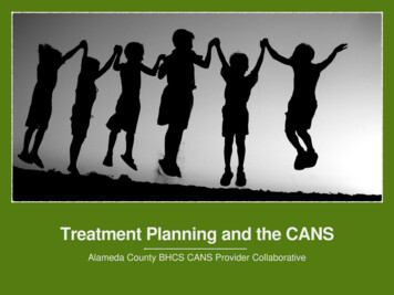 Treatment Planning And The CANS - Acbhcs 