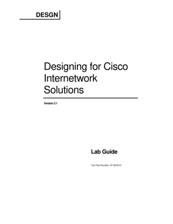 Designing For Cisco Internetwork Solutions
