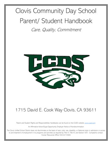 Clovis Community Day School Parent/ Student Handbook