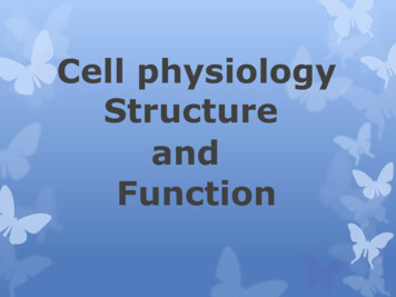 Cell Physiology Structure And Function