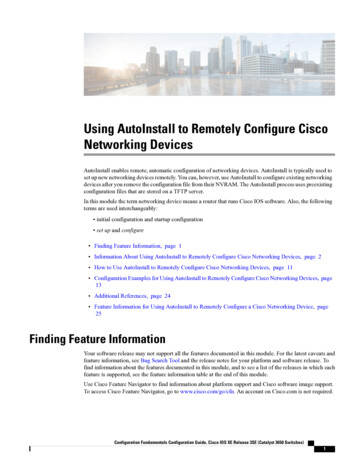 Using AutoInstall To Remotely Configure Cisco Networking .