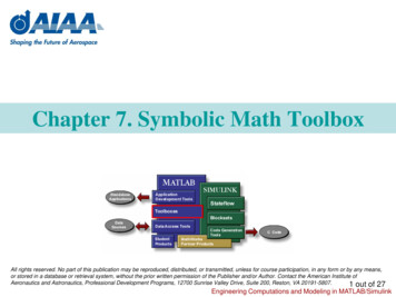 Chapter 7. Symbolic Math Toolbox - Faculty.nps.edu