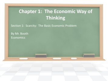 Chapter 1: The Economic Way Of Thinking - Schoolwires
