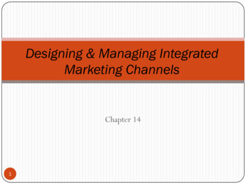Designing & Managing Integrated Marketing Channels