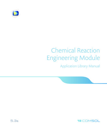 Chemical Reaction Engineering Module