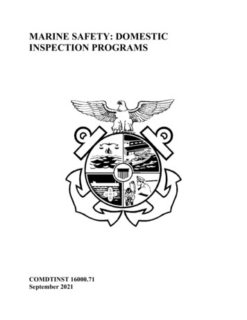 Marine Safety: Domestic Inspection Programs