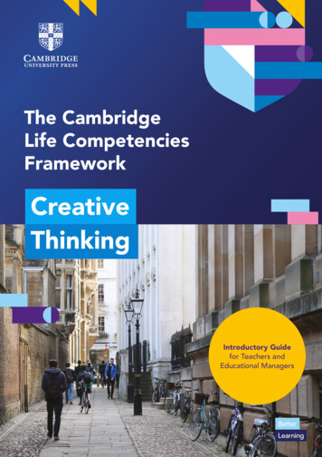 Creative Thinking - Cambridge University Press