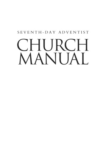SEVENTH-DAY ADVENTIST Church Manual - Adventist 