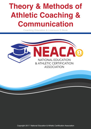 Coaching Theory And Methods - NEACA