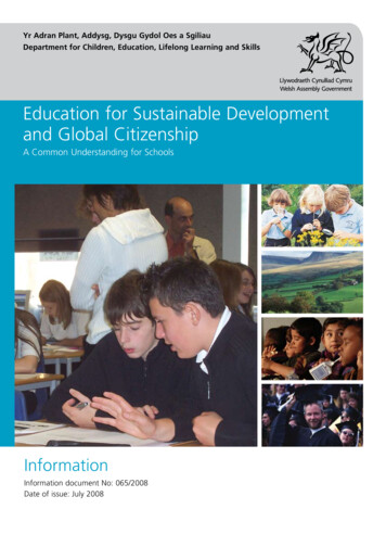 Education For Sustainable Development And Global Citizenship