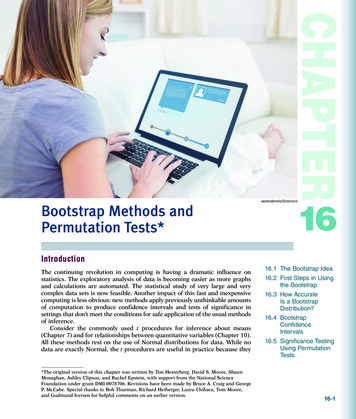 Chapter 16 Bootstrap Methods And Permutation Tests*