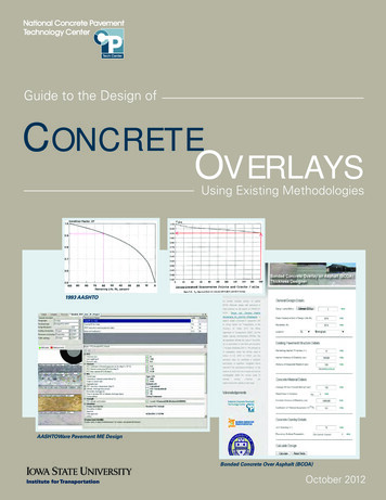 Guide To The Design Of CONCRETEOVERLAYS
