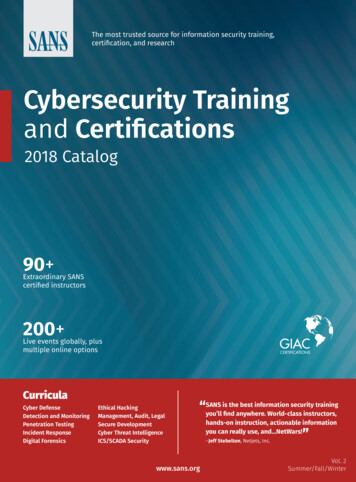 Cybersecurity Training And Certifications - SANS Institute