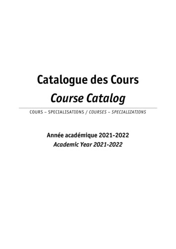 Catalogue Des Cours Course Catalog - ESSEC Business School